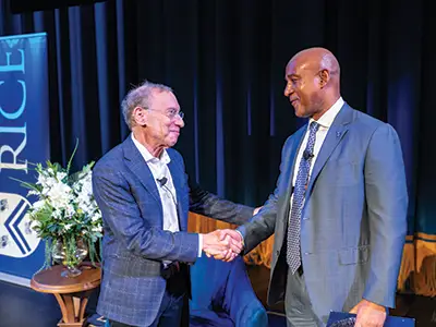 Dr. Robert Langer and President DesRoches