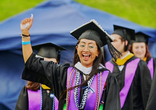 Student at the 111th Commencement