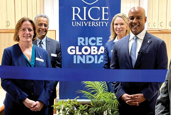 Rice and Indian leaders announce Rice Global India